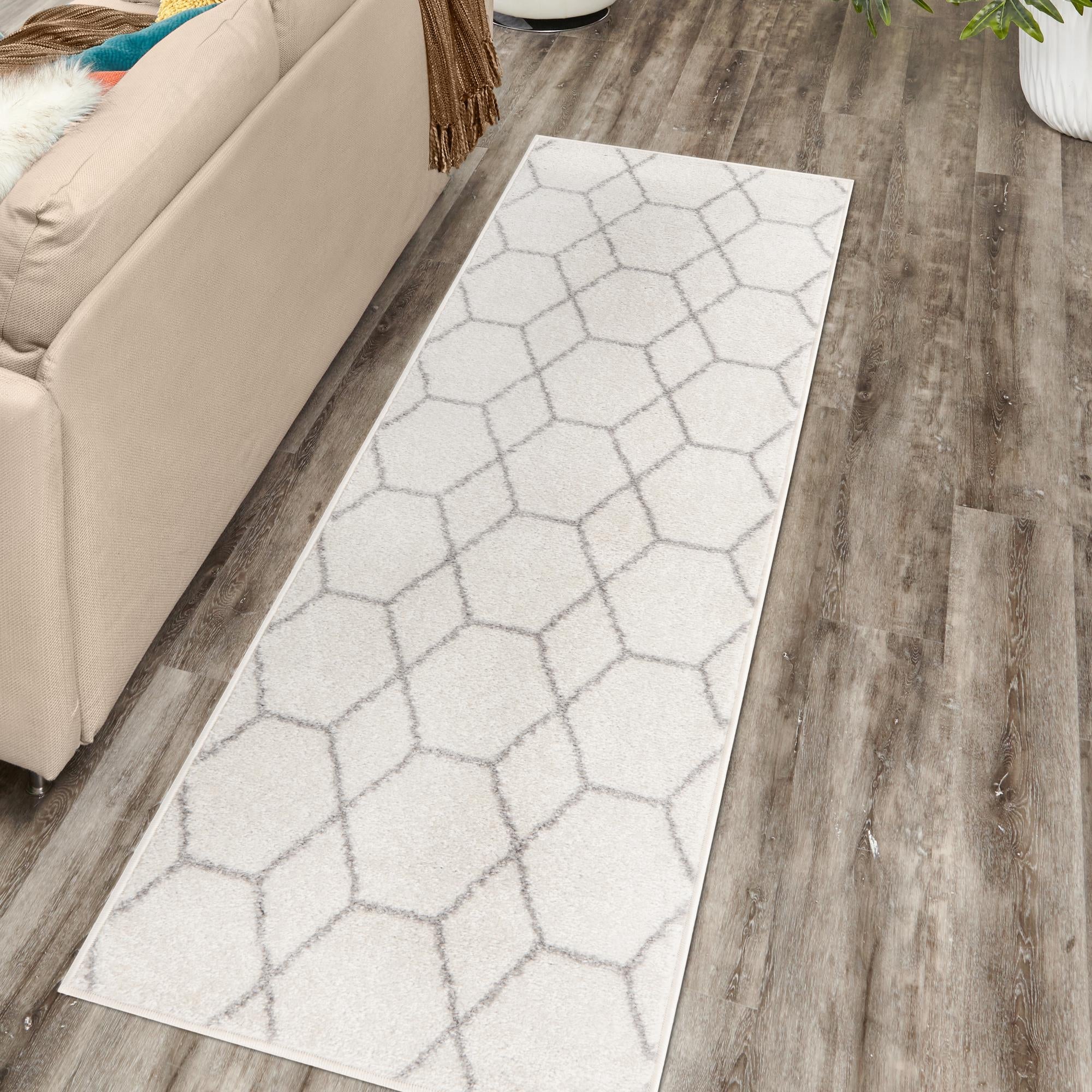 Trellis Mosaic Collection Area Rug - Arborville (Ivory)