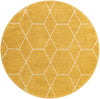 Lattice Garden Collection Area Rug - Arborville (Yellow) Round Yellow Main