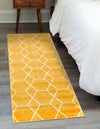 Lattice Garden Collection Area Rug - Arborville (Yellow) Runner Yellow  lifestyle 0