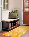 Lattice Garden Collection Area Rug - Arborville (Yellow) Runner Yellow  lifestyle 9