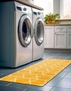 Lattice Garden Collection Area Rug - Arborville (Yellow) Runner Yellow  lifestyle 16