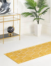 Lattice Garden Collection Area Rug - Arborville (Yellow) Runner Yellow  lifestyle 20