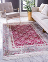 Persian Silk Elegance Collection Area Rug -  Nain Rectangle Red  lifestyle 2