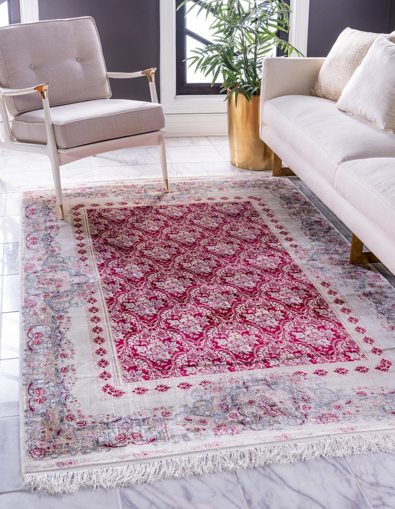 Persian Silk Elegance Collection Area Rug -  Nain