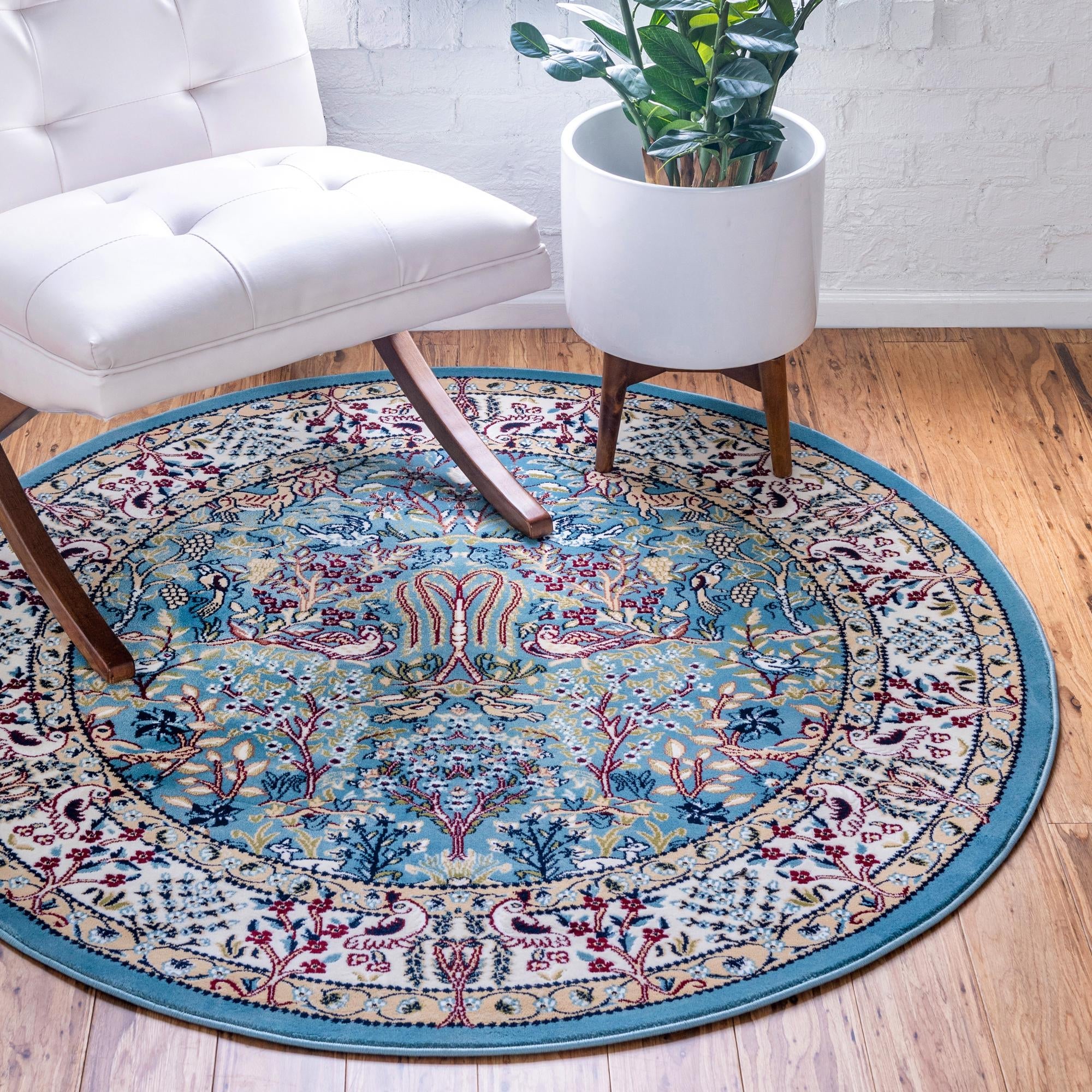 Persian Elegance Collection Area Rug -  Kerman (Blue)