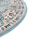 Persian Elegance Collection Area Rug -  Qom Round Blue  lifestyle 165