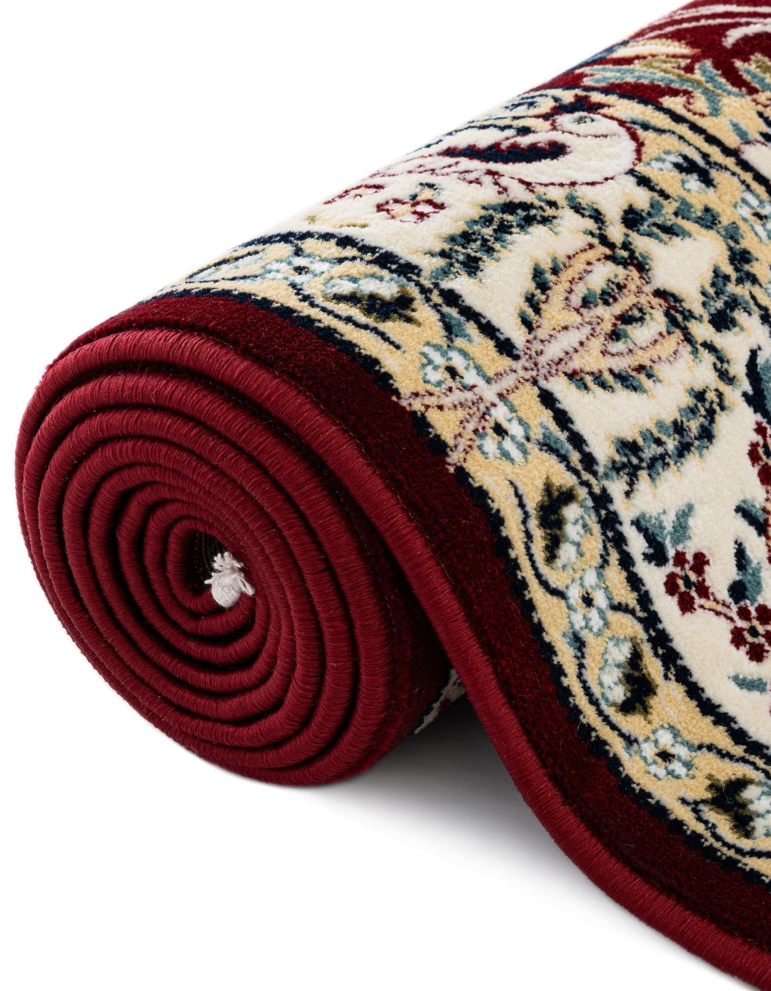 Persian Elegance Collection Area Rug -  Kerman (Burgundy)