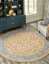 Persian Elegance Collection Area Rug -  Ardabil Round Beige  lifestyle 116