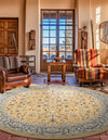 Persian Elegance Collection Area Rug -  Ardabil Round Beige  lifestyle 131