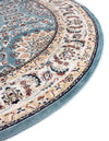 Persian Elegance Collection Area Rug -  Mashhad Round Blue  lifestyle 98