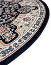 Persian Elegance Collection Area Rug -  Qom Round Navy Blue  lifestyle 46