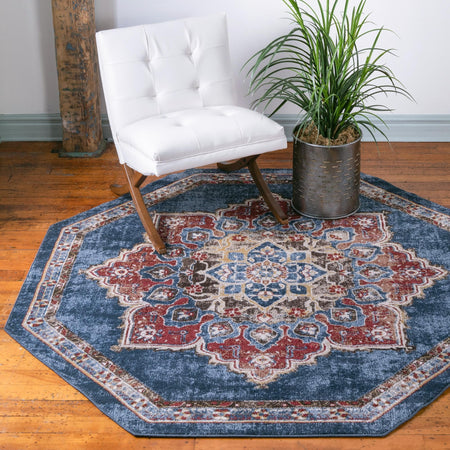 Eden Oasis Collection Area Rug -  Tranquility (Dark Blue)