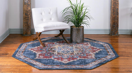 Eden Oasis Collection Area Rug -  Tranquility (Dark Blue)