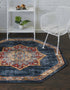 Eden Oasis Collection Area Rug -  Tranquility (Dark Blue)