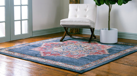 Eden Oasis Collection Area Rug -  Tranquility (Dark Blue)