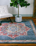 Eden Oasis Collection Area Rug -  Tranquility (Dark Blue)