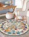 Amalfi Coast Woven Collection Area Rug -  Capri Round Multi  lifestyle 15