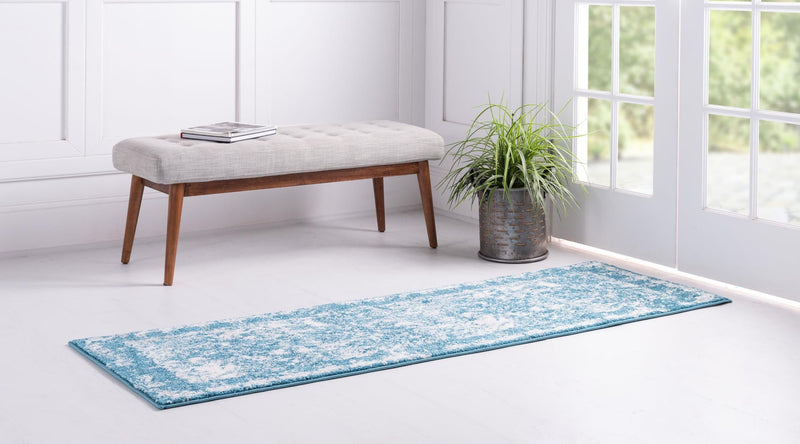 Amalfi Coast Woven Collection Area Rug -  Capri Runner Blue  lifestyle 68