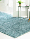 Alpine Plush Collection Area Rug -  Cortina (Aqua) Rectangle Aqua  lifestyle 3