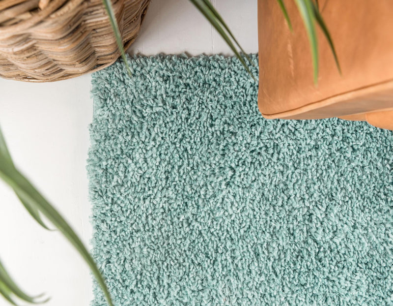 Alpine Plush Collection Area Rug -  Cortina (Aqua) Square Aqua  lifestyle 24