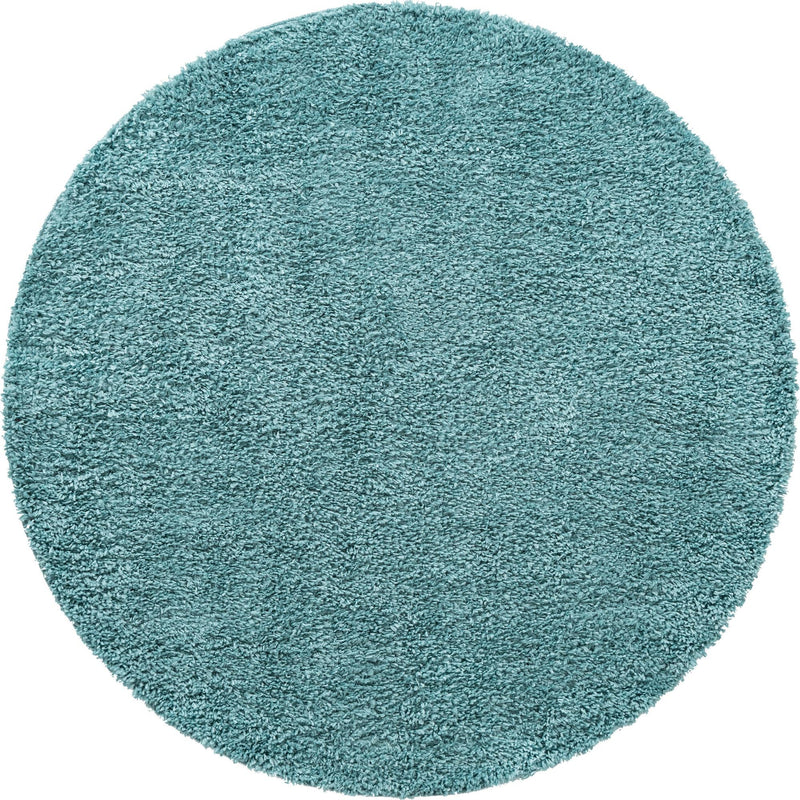 Alpine Plush Collection Area Rug -  Cortina (Aqua) Round Aqua  lifestyle 4