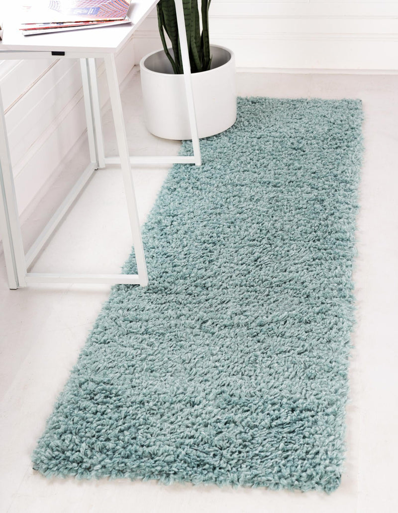 Alpine Plush Collection Area Rug -  Cortina (Aqua) Runner Aqua  lifestyle 9