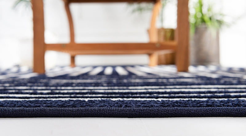 Catalina Cove Outdoor Collection Area Rug - Avalon Rectangle Navy Blue  lifestyle 13