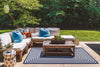 Catalina Cove Outdoor Collection Area Rug - Avalon Rectangle Navy Blue  lifestyle 41