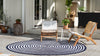 Catalina Cove Outdoor Collection Area Rug - Avalon Round Navy Blue  lifestyle 74