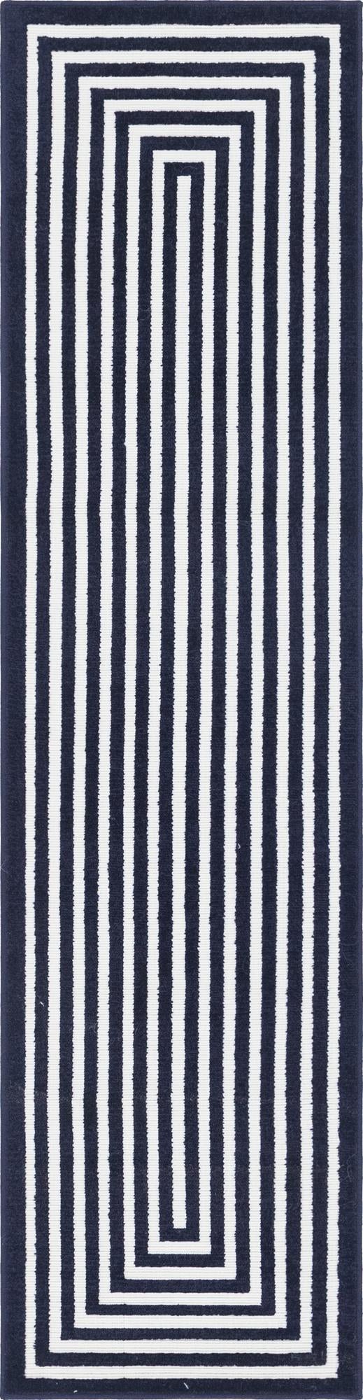 Catalina Cove Outdoor Collection Area Rug - Avalon Runner Navy Blue  lifestyle 51