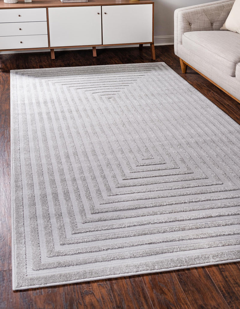 Catalina Cove Outdoor Collection Area Rug - Avalon Rectangle Gray  lifestyle 8