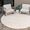 Catalina Cove Outdoor Collection Area Rug - Avalon Round Beige  lifestyle 53