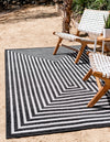 Catalina Cove Outdoor Collection Area Rug - Avalon Rectangle Black  lifestyle 9