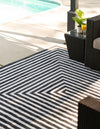 Catalina Cove Outdoor Collection Area Rug - Avalon Rectangle Black  lifestyle 17