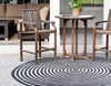 Catalina Cove Outdoor Collection Area Rug - Avalon Round Black  lifestyle 95