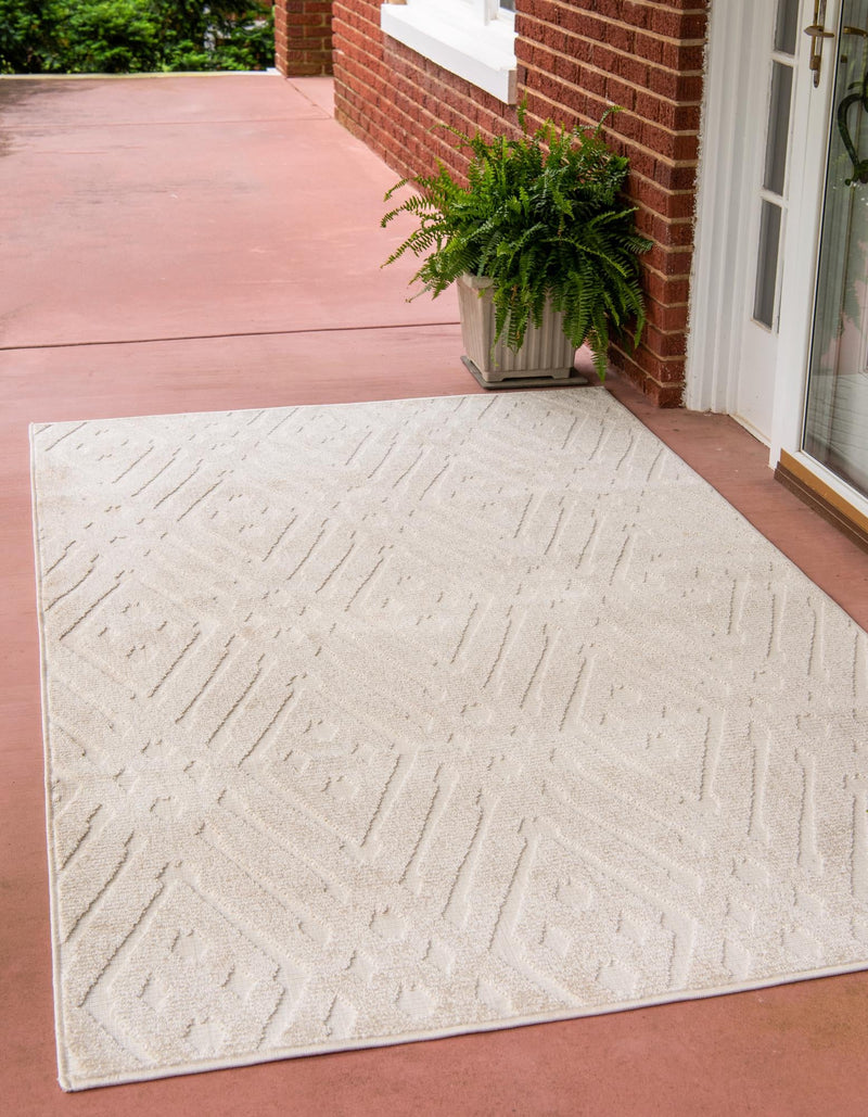 Catalina Cove Outdoor Collection Area Rug -  Laguna Rectangle Beige  lifestyle 37