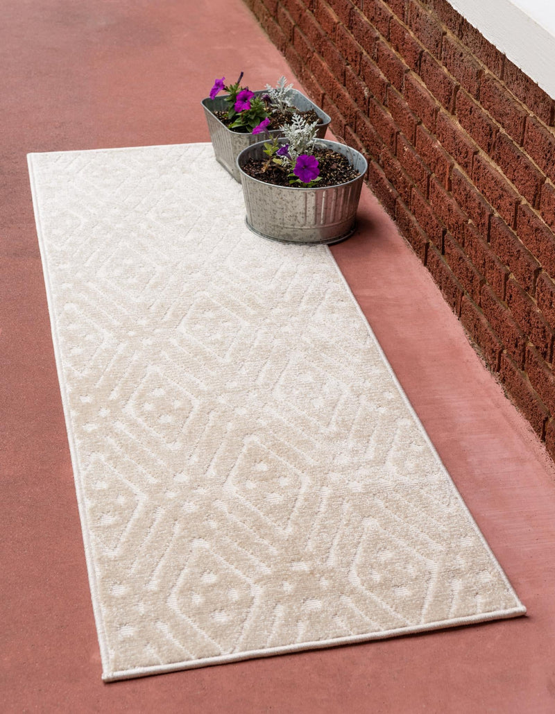 Catalina Cove Outdoor Collection Area Rug -  Laguna Runner Beige  lifestyle 46