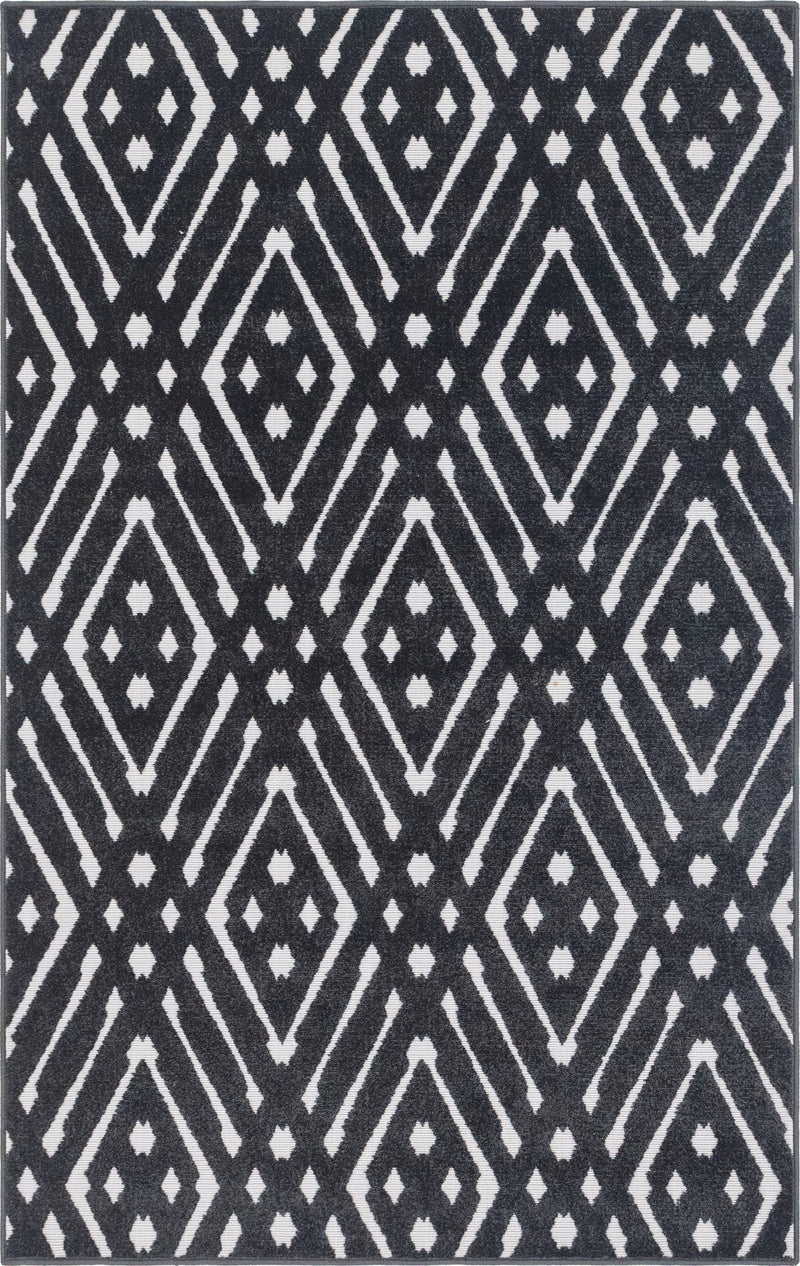 Catalina Cove Outdoor Collection Area Rug -  Laguna Rectangle Black  lifestyle 3