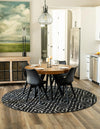 Catalina Cove Outdoor Collection Area Rug -  Laguna Round Black  lifestyle 68