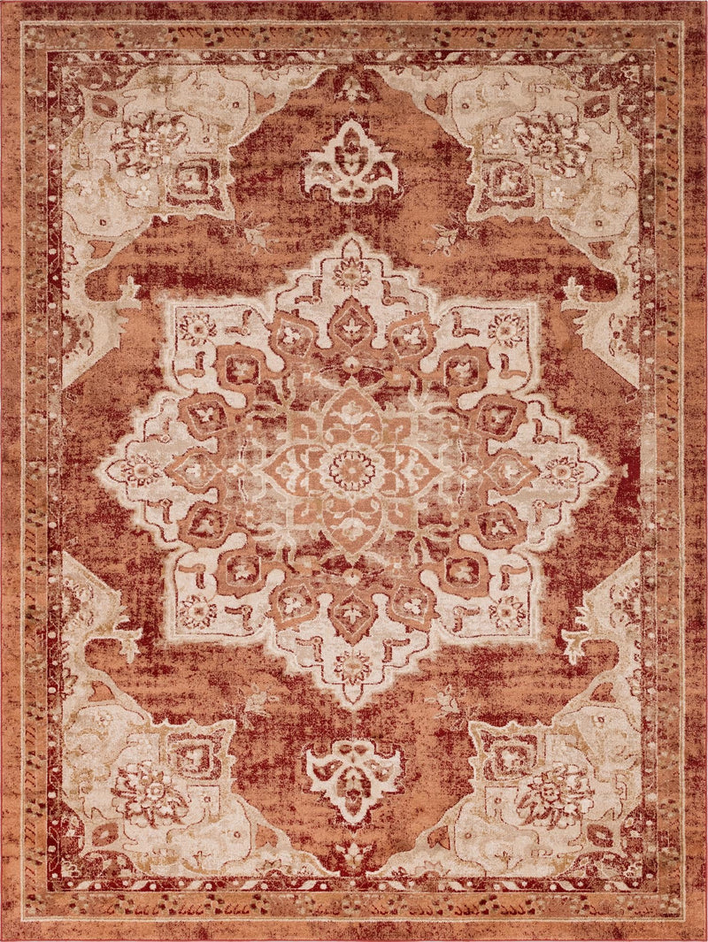 Eden Oasis Collection Area Rug -  Tranquility (Rust Red) Rectangle Rust Red Main