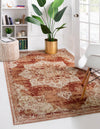 Eden Oasis Collection Area Rug -  Tranquility (Rust Red) Rectangle Rust Red  lifestyle 2