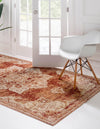 Eden Oasis Collection Area Rug -  Tranquility (Rust Red) Rectangle Rust Red  lifestyle 3