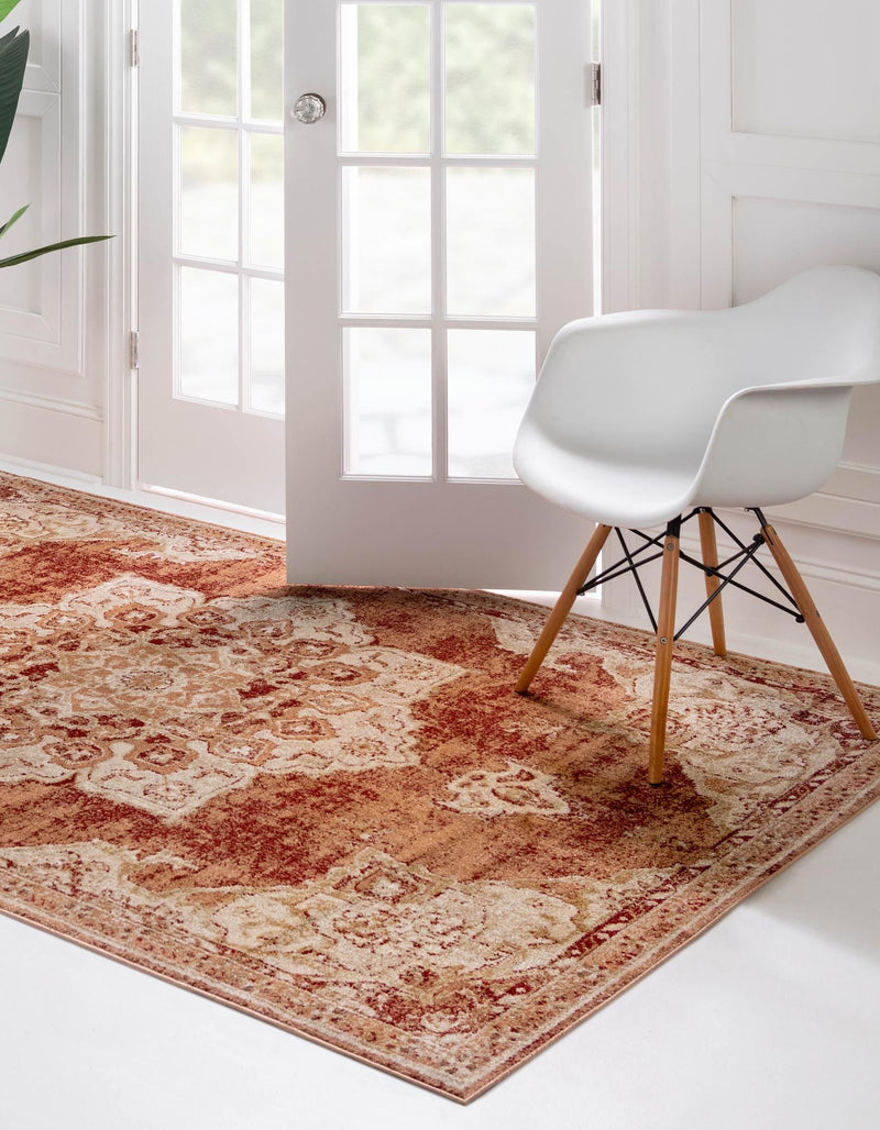 Eden Oasis Collection Area Rug -  Tranquility (Rust Red) Rectangle Rust Red  lifestyle 3