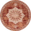 Eden Oasis Collection Area Rug -  Tranquility (Rust Red) Round Rust Red  lifestyle 11