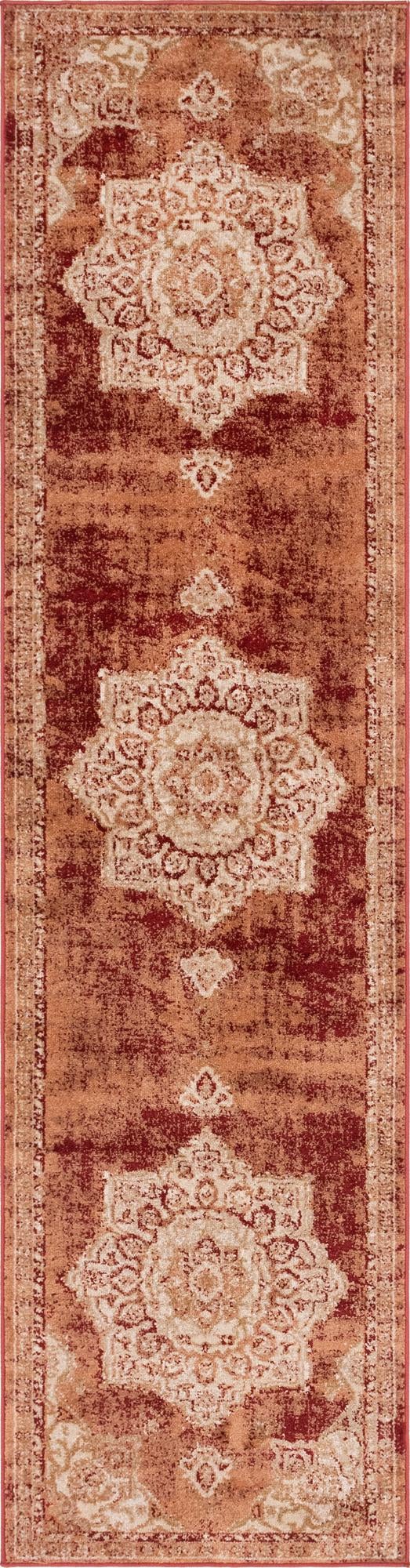 Eden Oasis Collection Area Rug -  Tranquility (Rust Red) Runner Rust Red  lifestyle 12