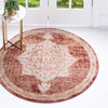 Eden Oasis Collection Area Rug -  Tranquility (Rust Red) Round Rust Red  lifestyle 13