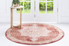 Eden Oasis Collection Area Rug -  Tranquility (Rust Red) Round Rust Red  lifestyle 17