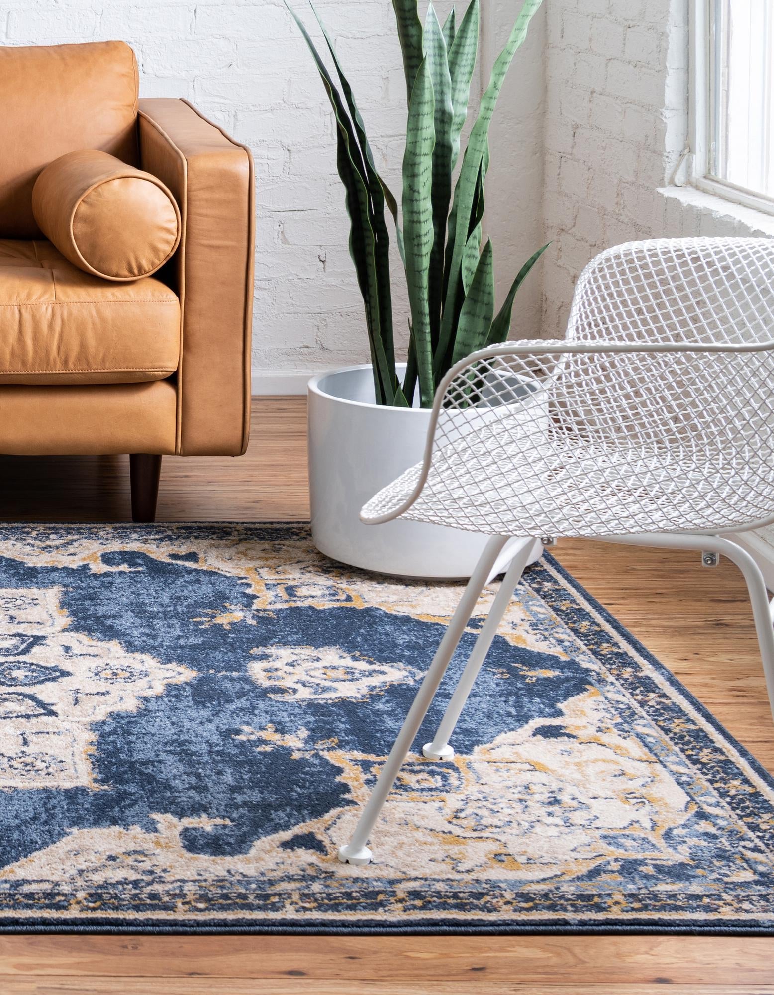 Eden Oasis Collection Area Rug -  Tranquility (Navy Blue)