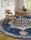 Eden Oasis Collection Area Rug -  Tranquility (Navy Blue) Round Navy Blue  lifestyle 27