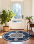 Eden Oasis Collection Area Rug -  Tranquility (Navy Blue)